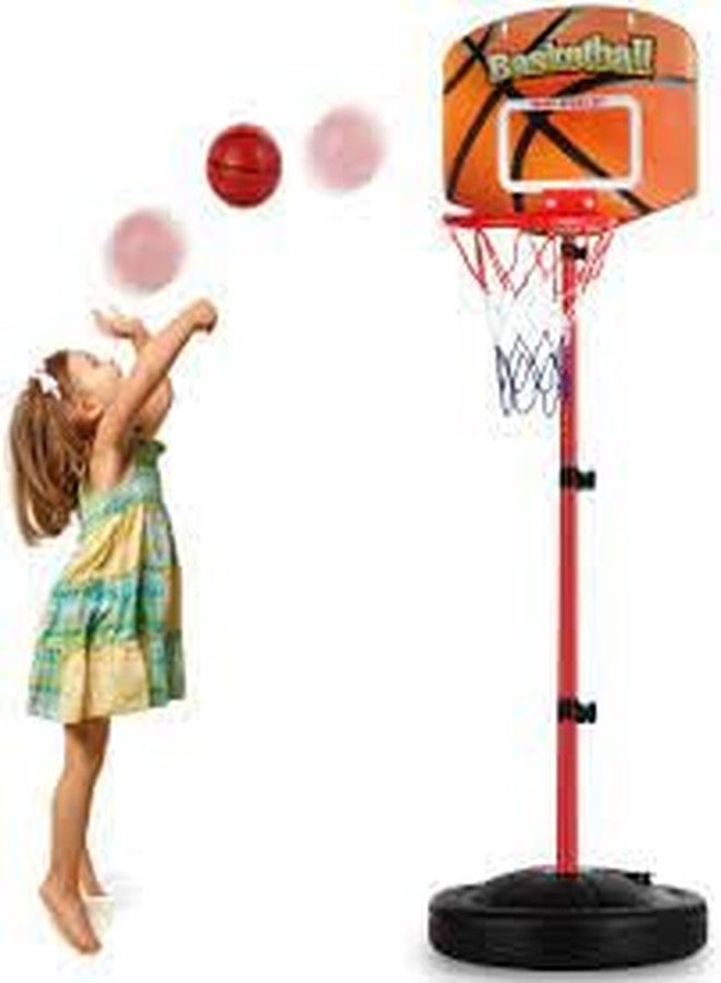 Boxo Kids Adjustable Basketball Set with Stand and Ball Kids Indoor and Outdoor Toys for Gifting on Birthday (Basket Ball M1) Multicolor - Image 3